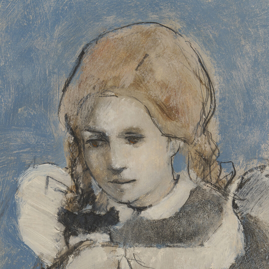 Lot 208: Charles Inzer O/B Portrait of a Girl