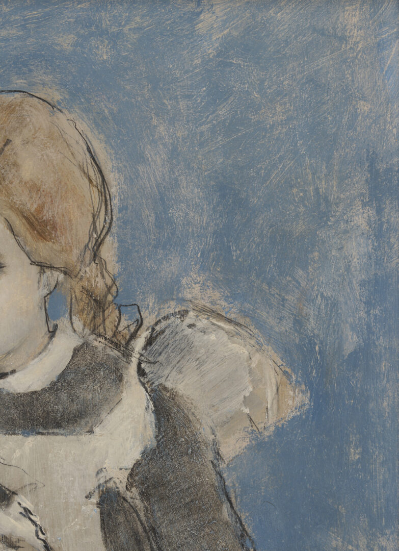 Lot 208: Charles Inzer O/B Portrait of a Girl