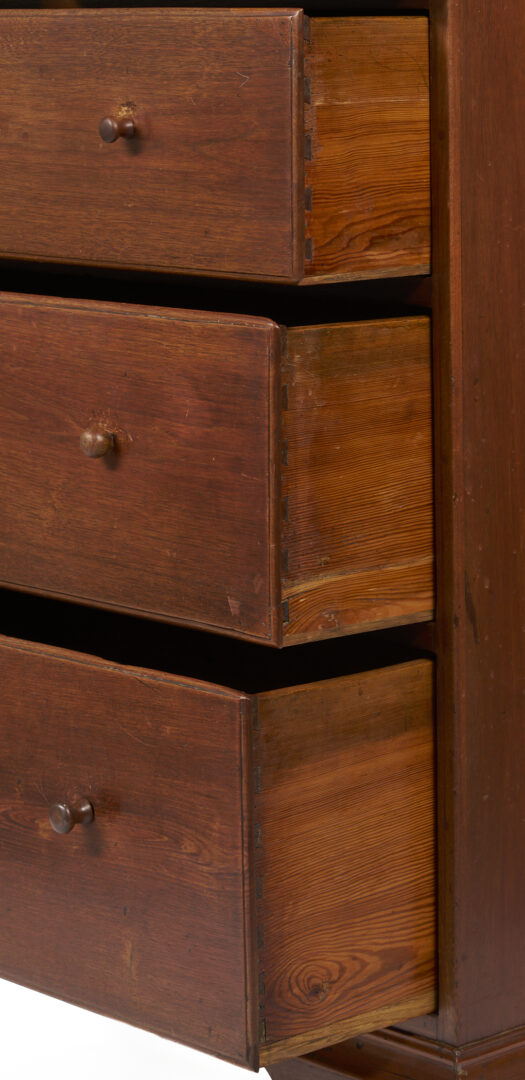 Lot 209: East TN Chippendale Tall Chest, Documented MESDA, Art & Mystery