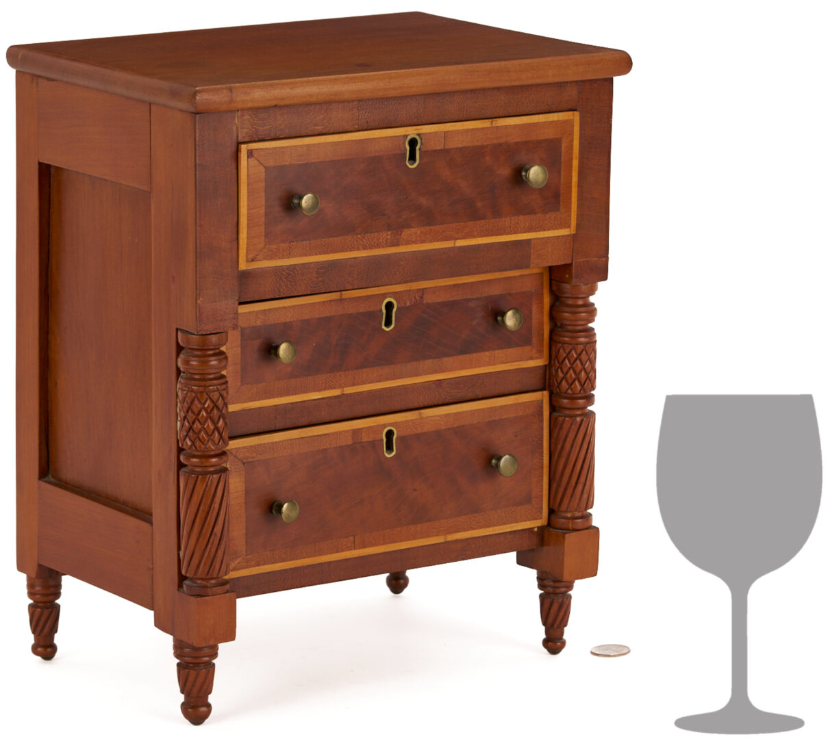 Lot 211: Miniature TN Chest of Drawers, Illus. Art & Mystery of Tennessee Furniture