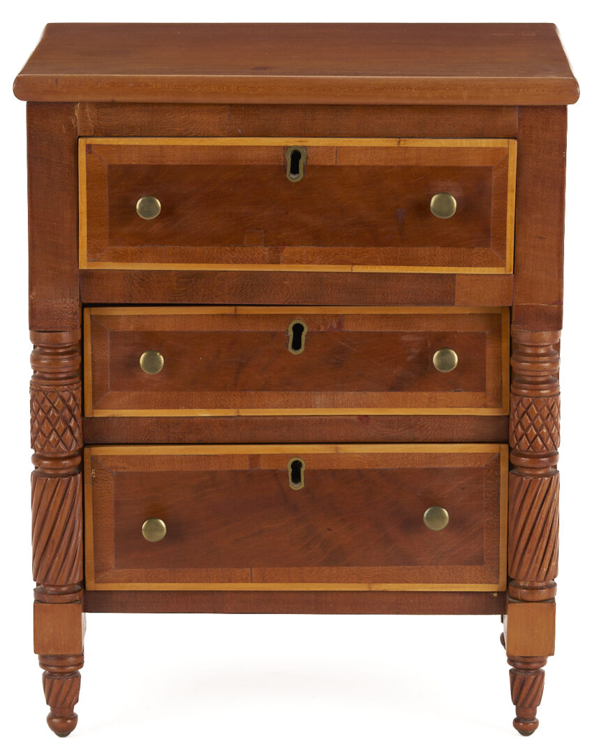 Lot 211: Miniature TN Chest of Drawers, Illus. Art & Mystery of Tennessee Furniture