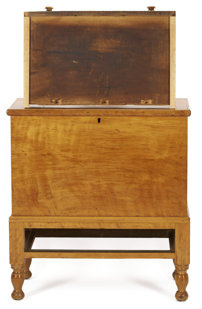 Lot 212: Southern Sheraton Tiger Maple Sugar Chest