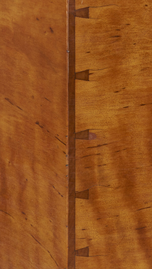 Lot 212: Southern Sheraton Tiger Maple Sugar Chest
