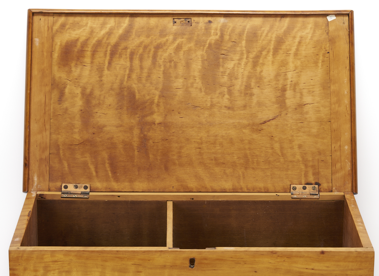 Lot 212: Southern Sheraton Tiger Maple Sugar Chest