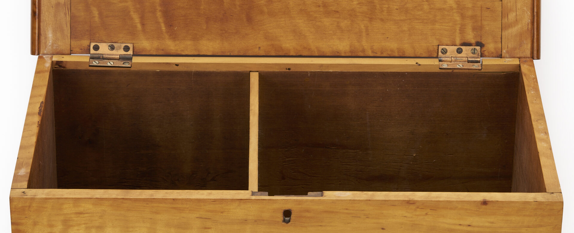 Lot 212: Southern Sheraton Tiger Maple Sugar Chest