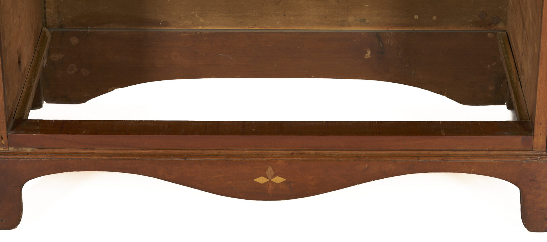 Lot 214: Southern Bookcase with Hepplewhite Inlaid Chest of Drawers