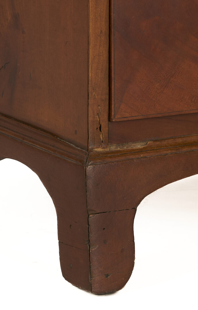 Lot 214: Southern Bookcase with Hepplewhite Inlaid Chest of Drawers