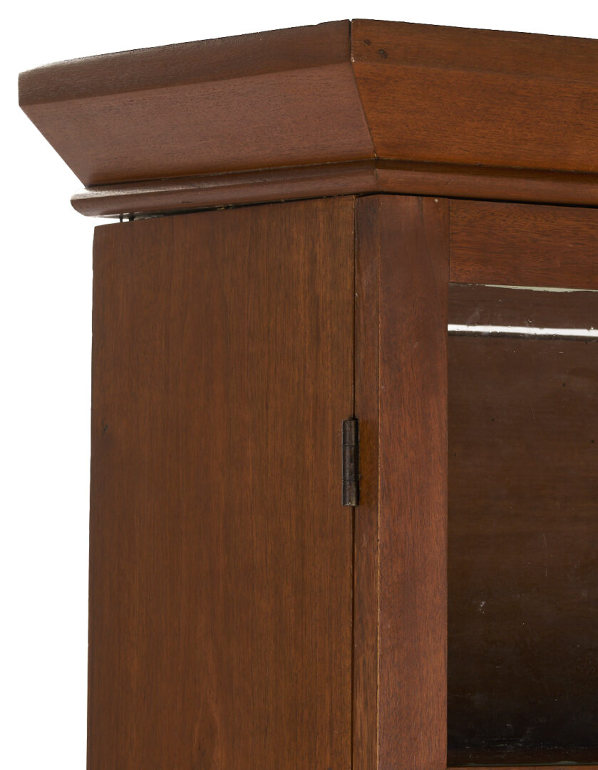 Lot 214: Southern Bookcase with Hepplewhite Inlaid Chest of Drawers