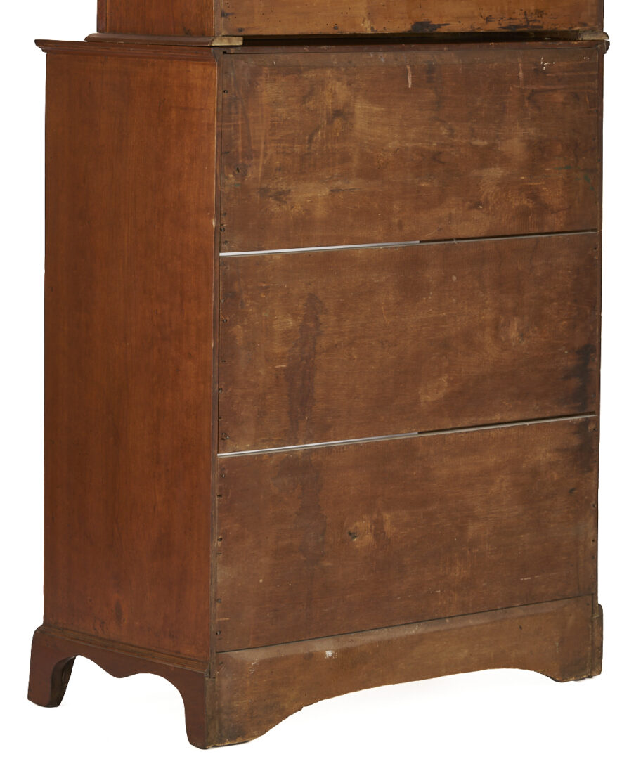 Lot 214: Southern Bookcase with Hepplewhite Inlaid Chest of Drawers