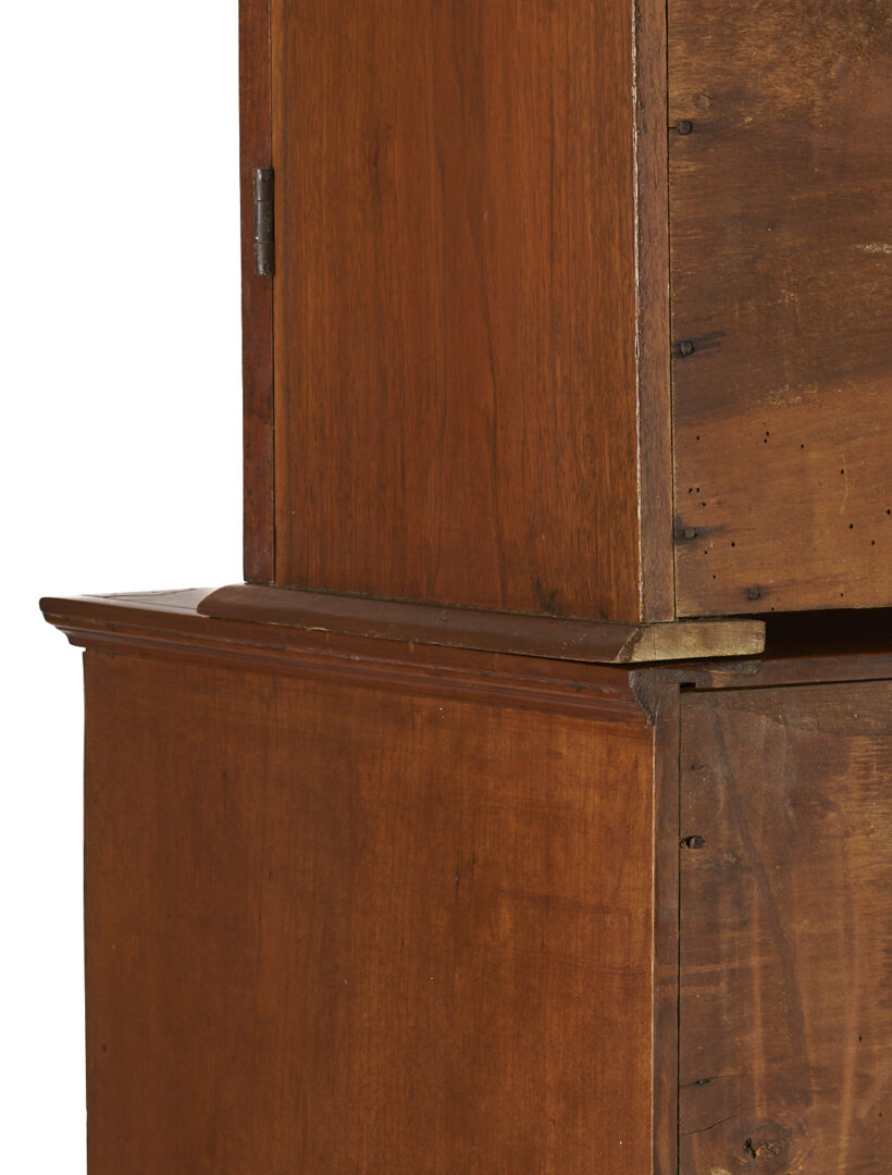 Lot 214: Southern Bookcase with Hepplewhite Inlaid Chest of Drawers