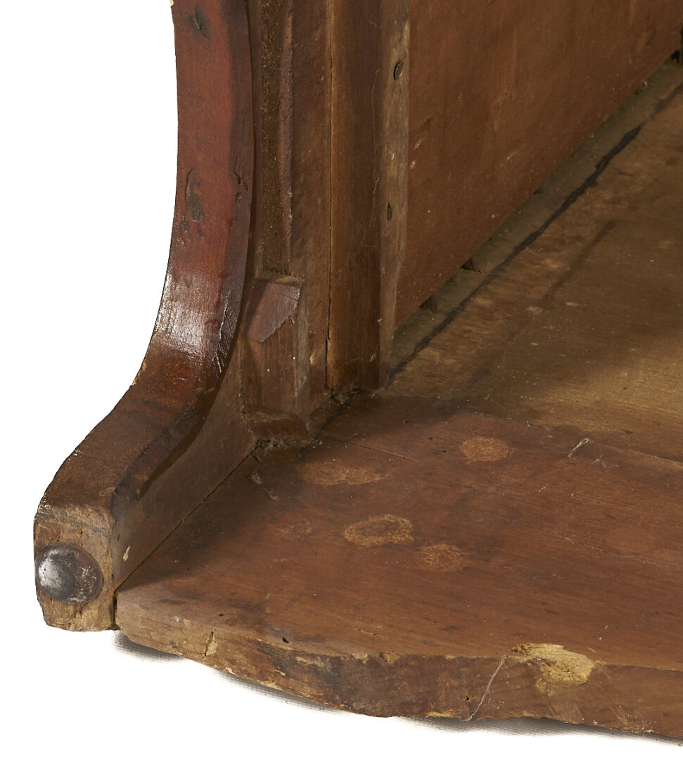 Lot 214: Southern Bookcase with Hepplewhite Inlaid Chest of Drawers
