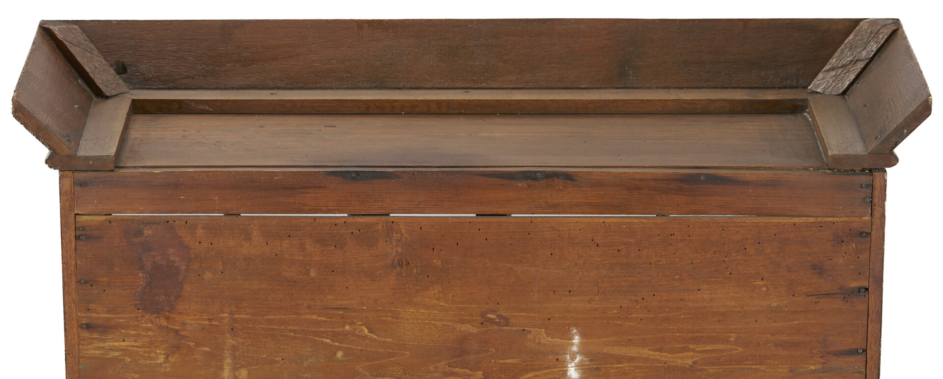 Lot 214: Southern Bookcase with Hepplewhite Inlaid Chest of Drawers