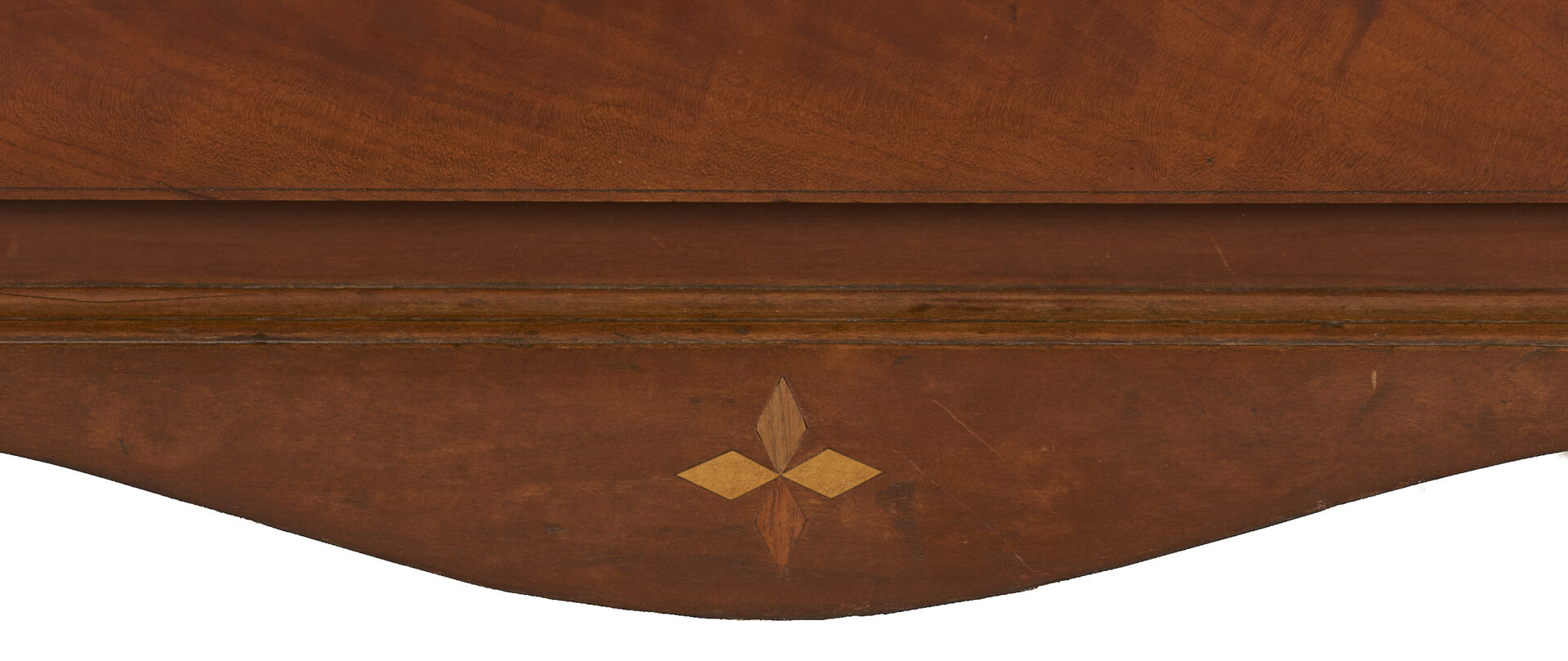 Lot 214: Southern Bookcase with Hepplewhite Inlaid Chest of Drawers