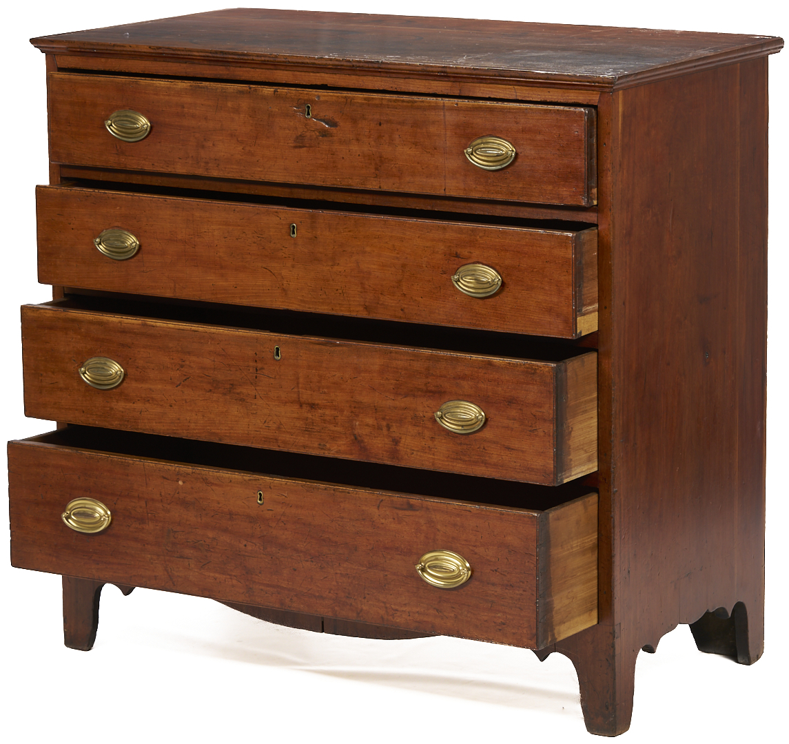 Lot 215: Cherry Hepplewhite Chest of Drawers
