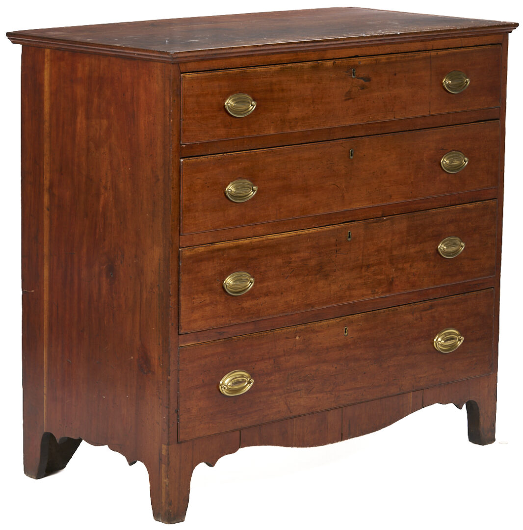 Lot 215: Cherry Hepplewhite Chest of Drawers
