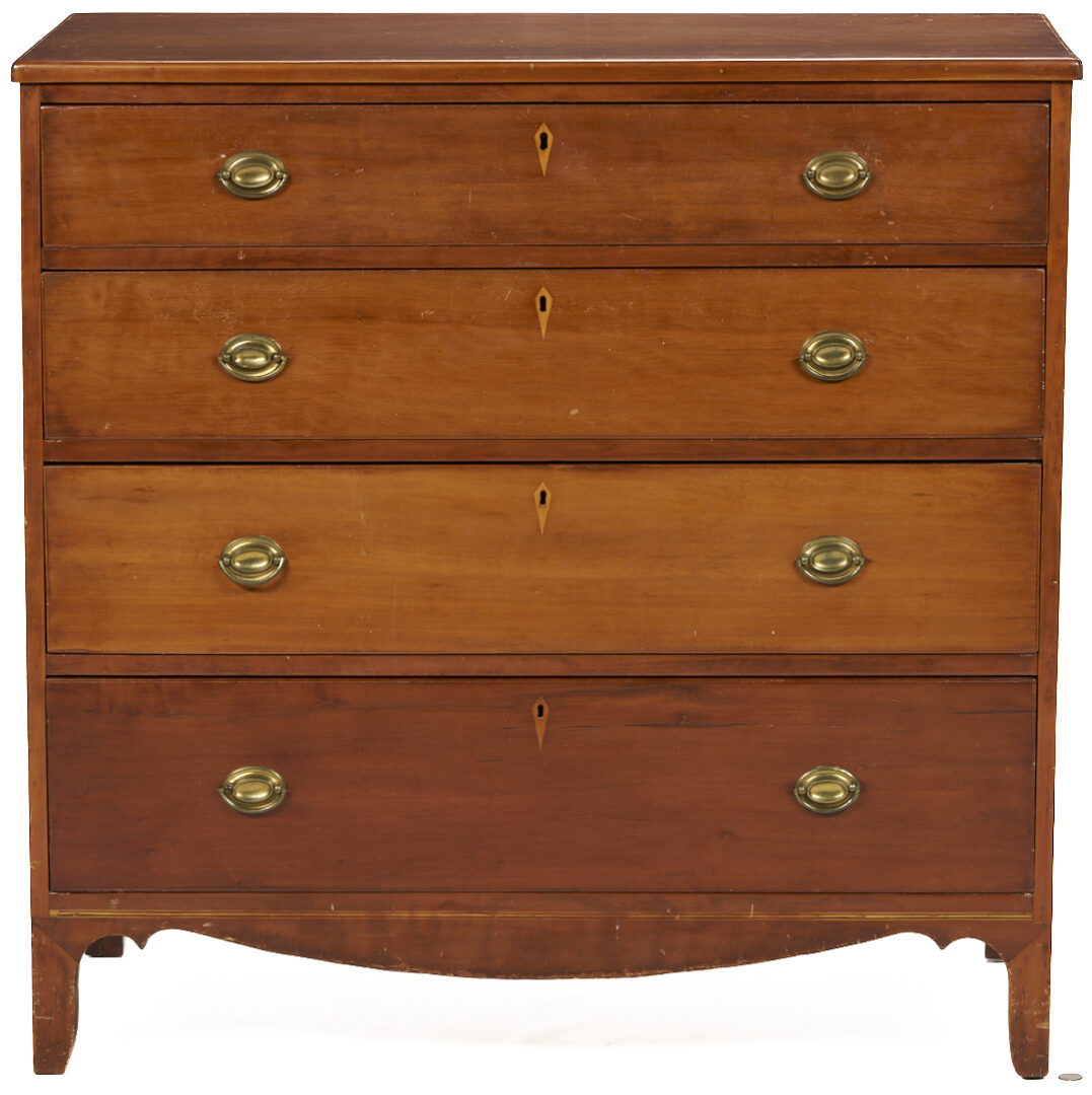 Lot 216: East TN or Greene Co. Chest of Drawers in the Hepplewhite Style