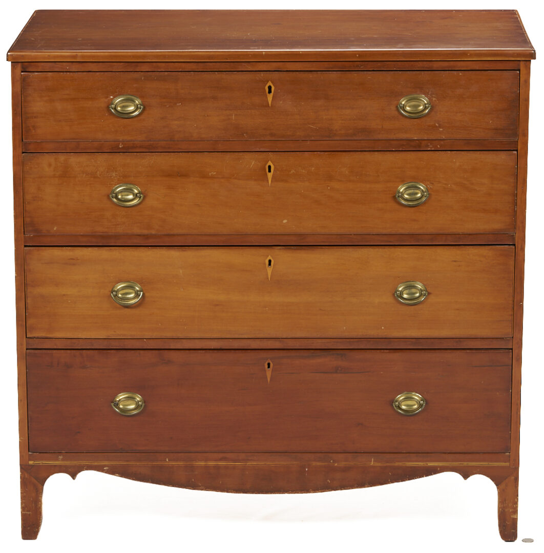 Lot 216: East TN or Greene Co. Chest of Drawers in the Hepplewhite Style
