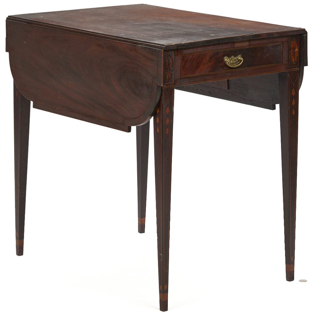 Lot 217: Southern Inlaid Pembroke Table attrib. Charleston