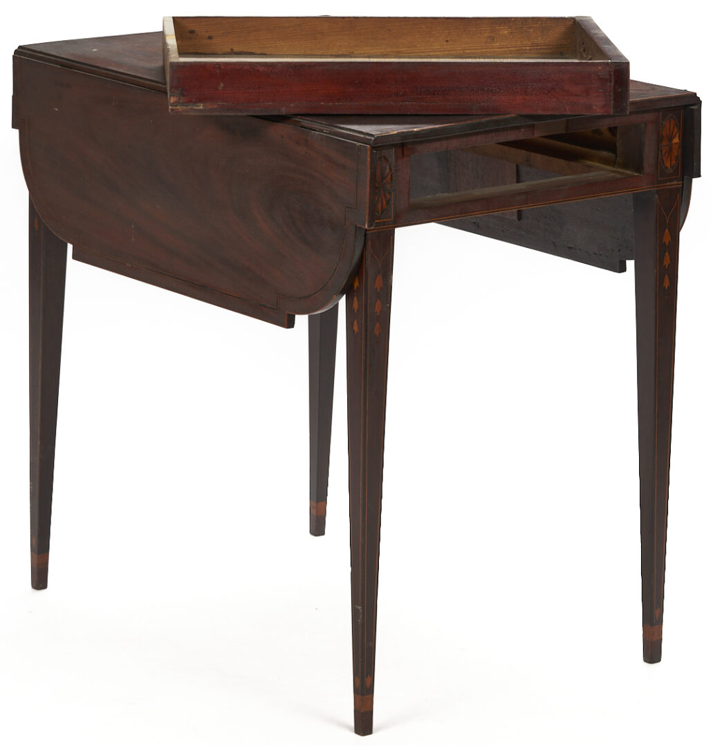 Lot 217: Southern Inlaid Pembroke Table attrib. Charleston