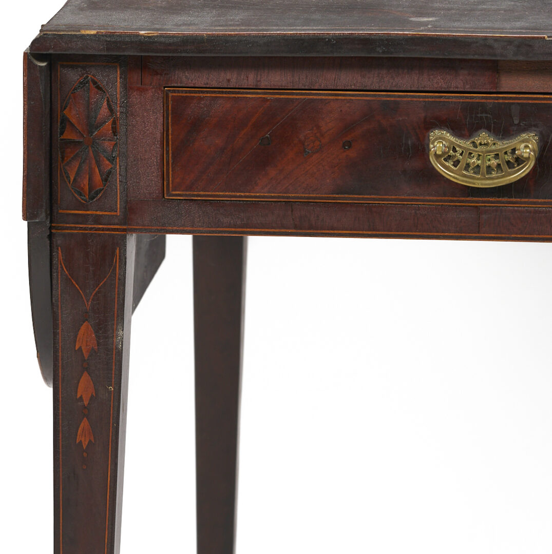 Lot 217: Southern Inlaid Pembroke Table attrib. Charleston