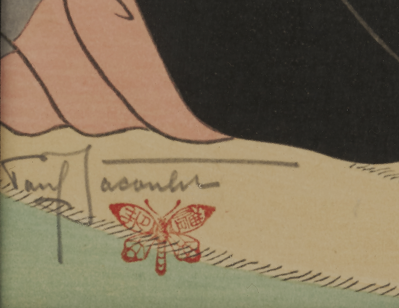 Lot 21: 2 Paul Jacoulet Woodblock Prints, Enfants Des Yeus Jaunes & Vendeur De Masques Chinois