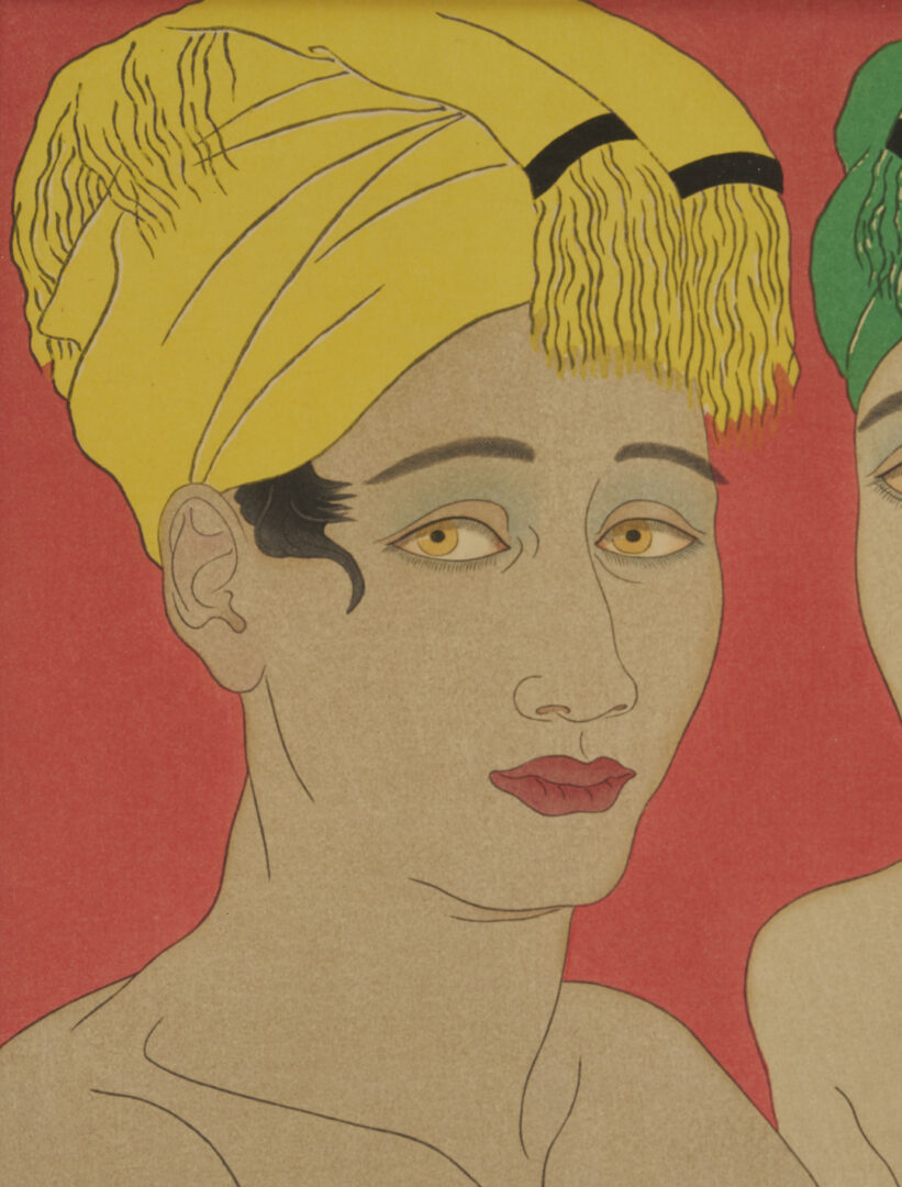 Lot 21: 2 Paul Jacoulet Woodblock Prints, Enfants Des Yeus Jaunes & Vendeur De Masques Chinois