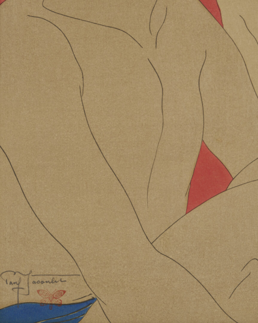 Lot 21: 2 Paul Jacoulet Woodblock Prints, Enfants Des Yeus Jaunes & Vendeur De Masques Chinois