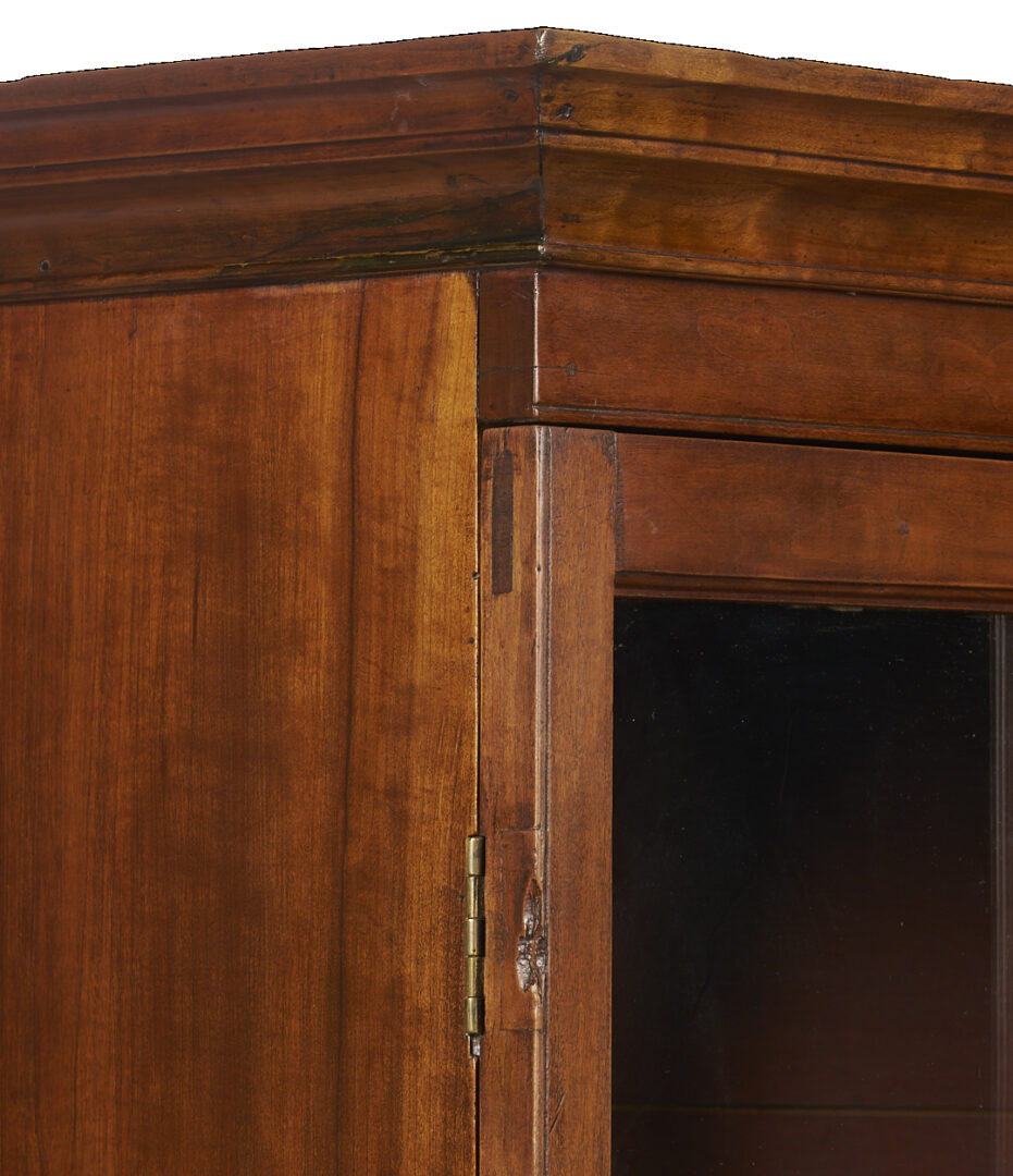 Lot 220: Southern Federal Cherry Butler’s Desk and Bookcase with Inlay, Poss. VA