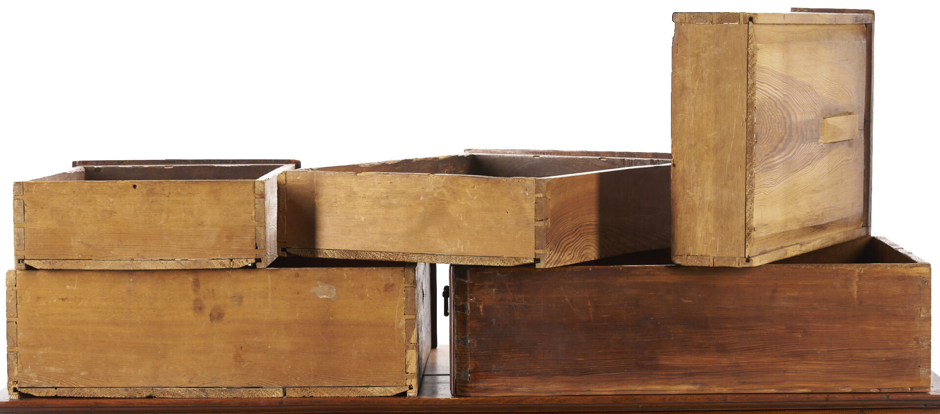 Lot 221: Southern Walnut High Chest on Frame w/ Cabriole Legs, poss. VA