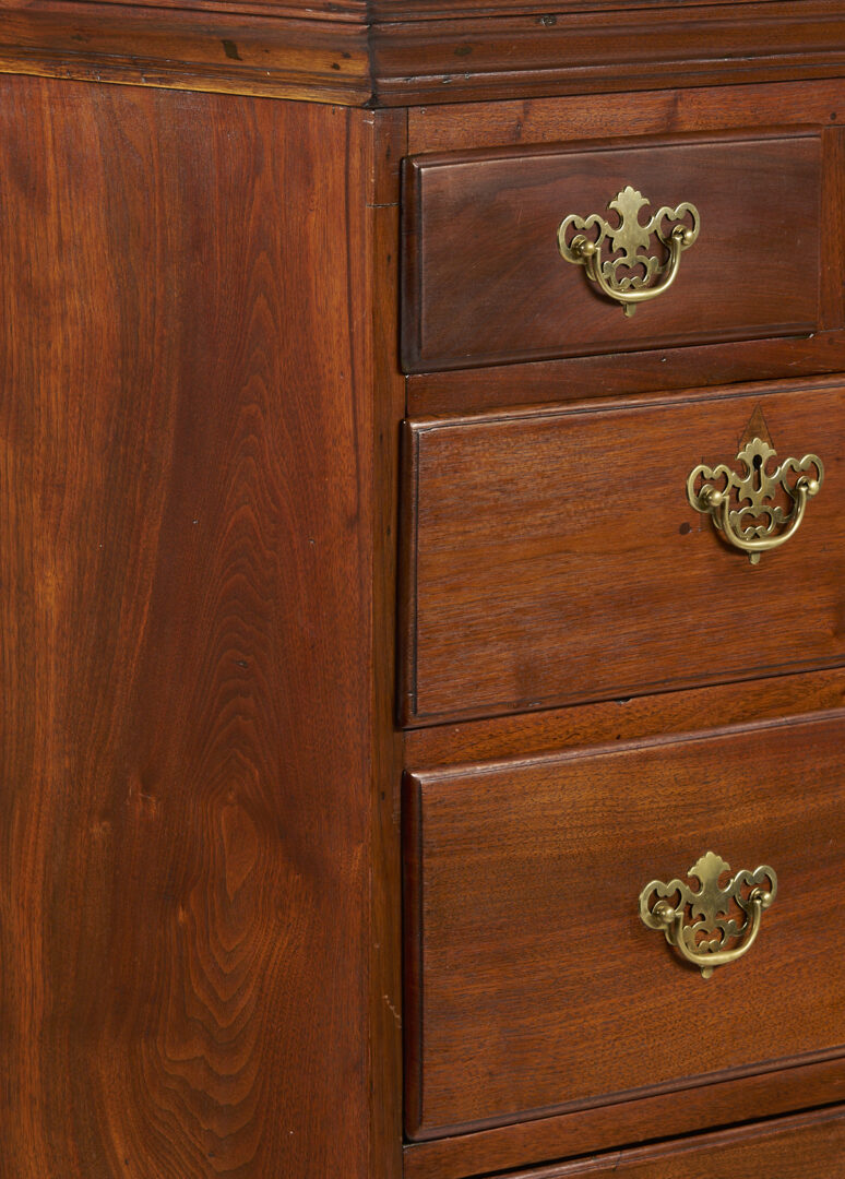 Lot 221: Southern Walnut High Chest on Frame w/ Cabriole Legs, poss. VA