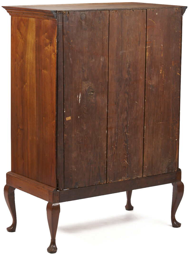 Lot 221: Southern Walnut High Chest on Frame w/ Cabriole Legs, poss. VA