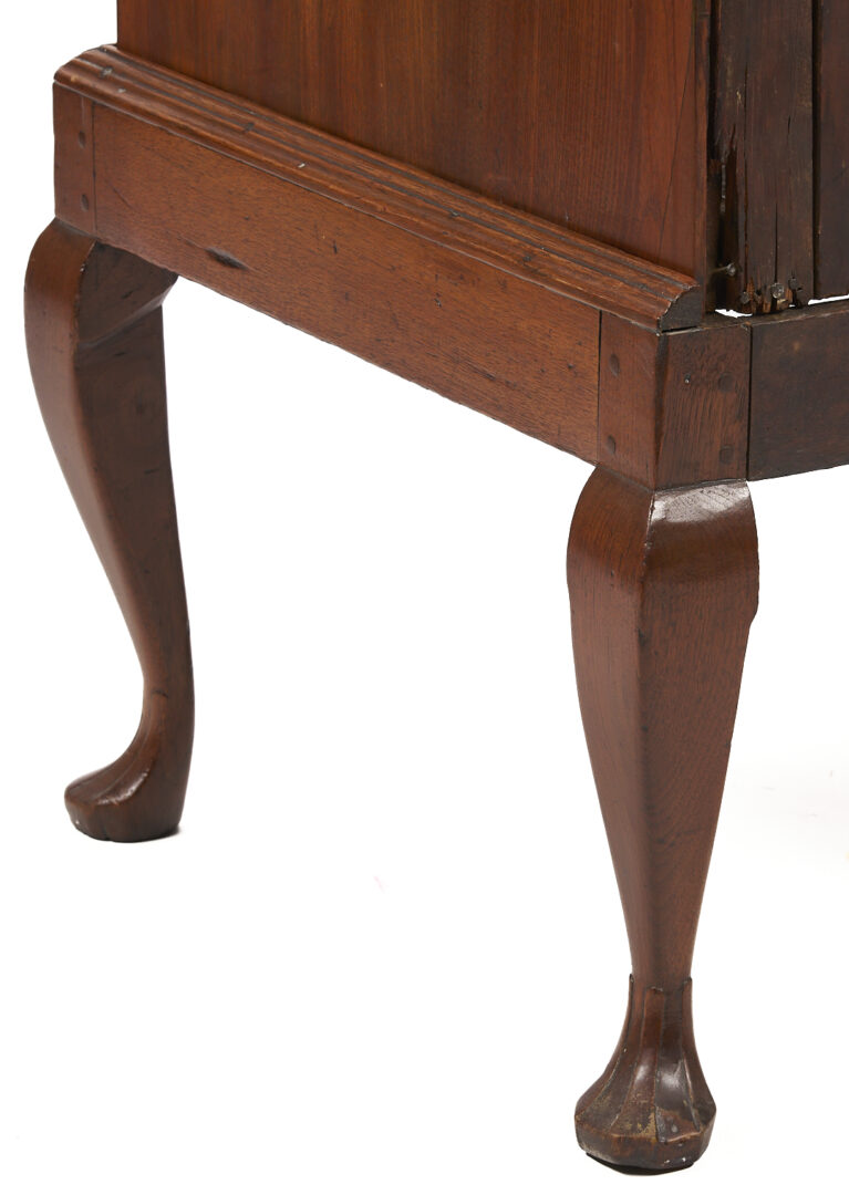 Lot 221: Southern Walnut High Chest on Frame w/ Cabriole Legs, poss. VA