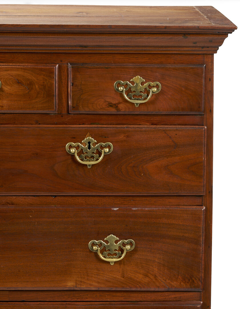 Lot 221: Southern Walnut High Chest on Frame w/ Cabriole Legs, poss. VA