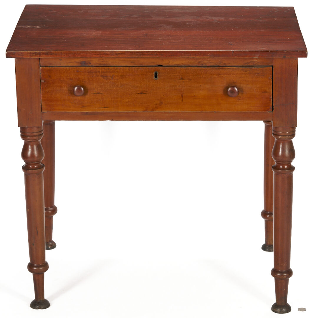 Lot 222: Southern Cherry One-Drawer Sheraton Work Table