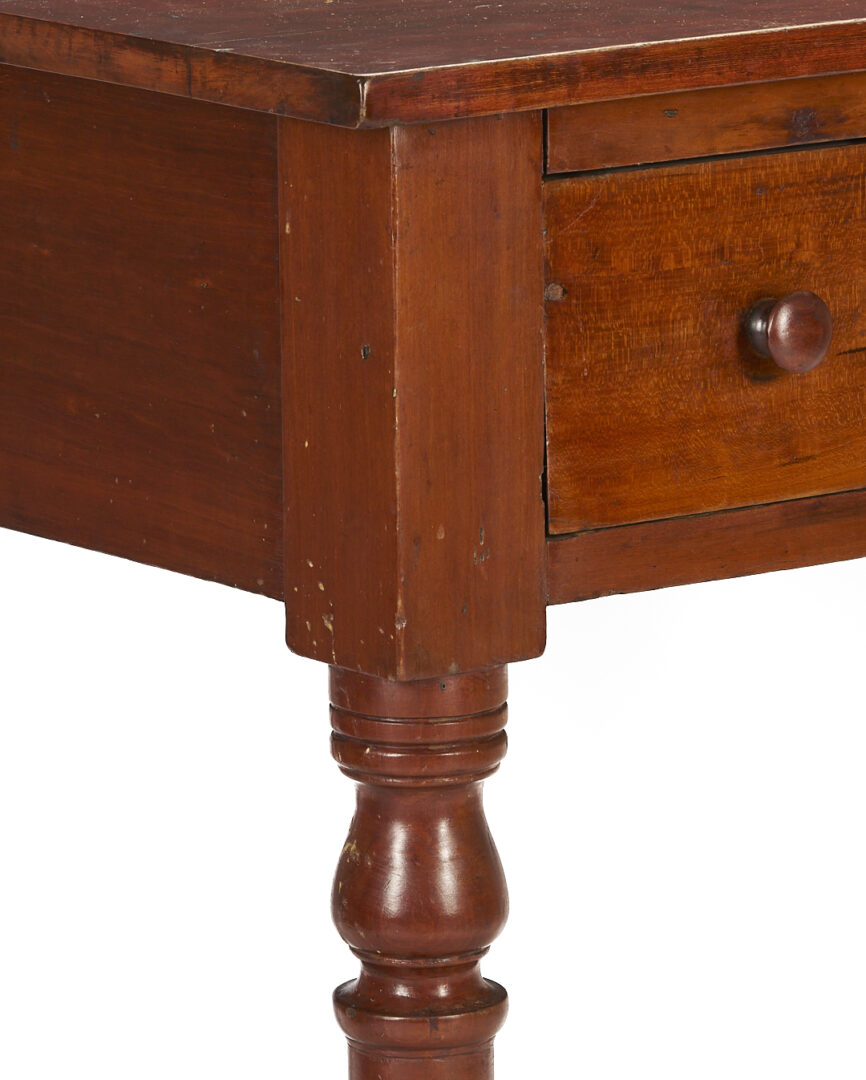 Lot 222: Southern Cherry One-Drawer Sheraton Work Table