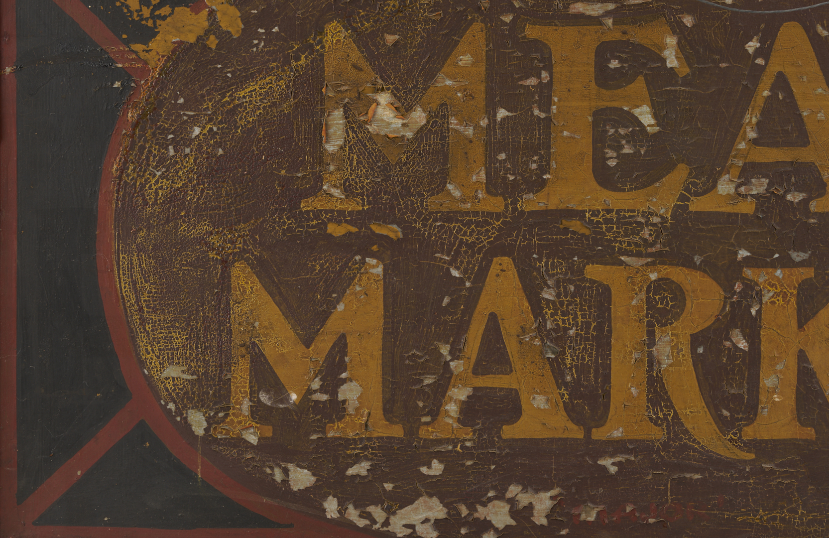 Lot 224: Meat Market Double Sided Sign, E. Werthheimer