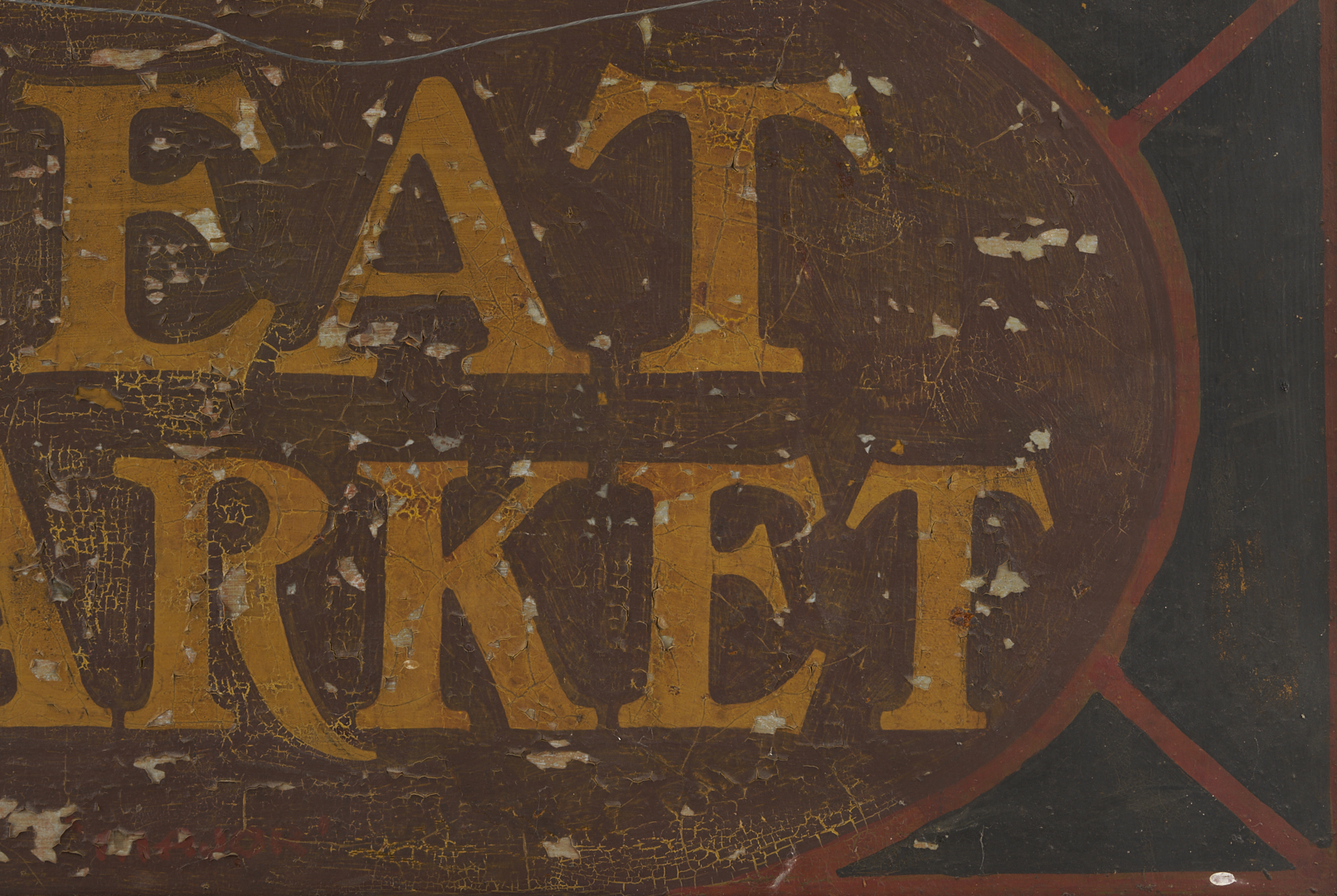Lot 224: Meat Market Double Sided Sign, E. Werthheimer