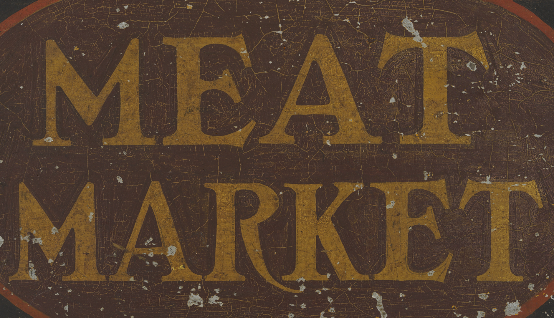 Lot 224: Meat Market Double Sided Sign, E. Werthheimer