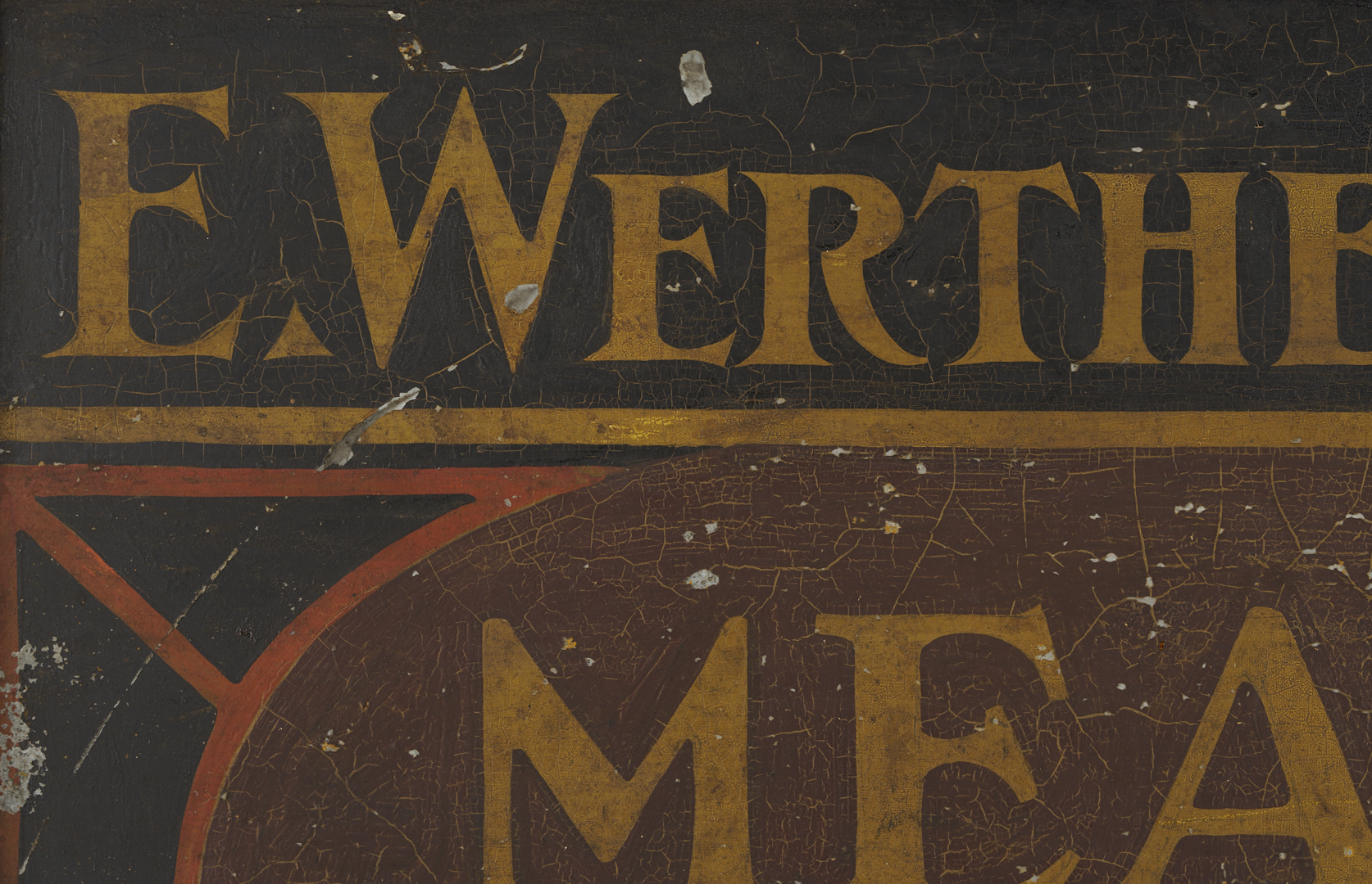 Lot 224: Meat Market Double Sided Sign, E. Werthheimer