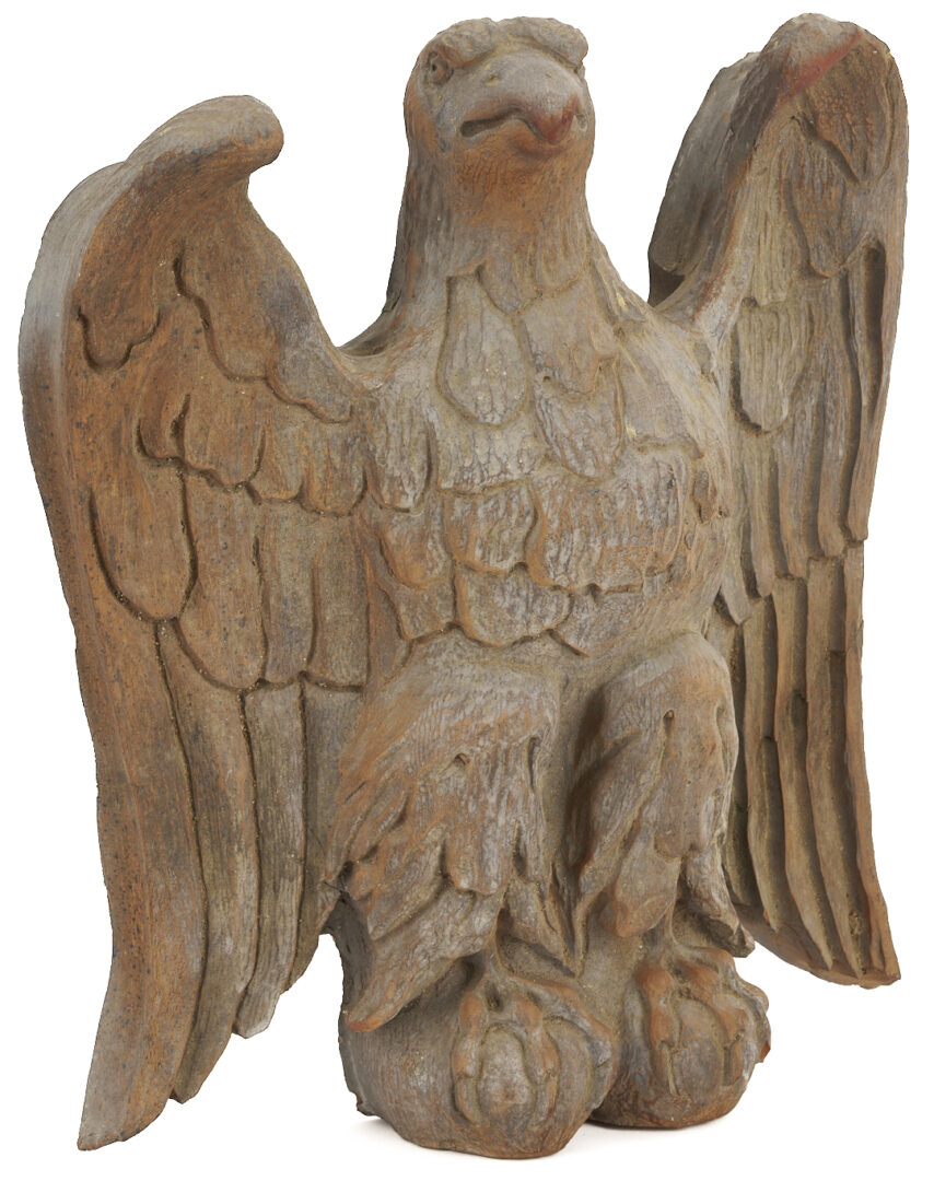 Lot 226: Carved Wooden Eagle with Outspread Wings, poss. Southern