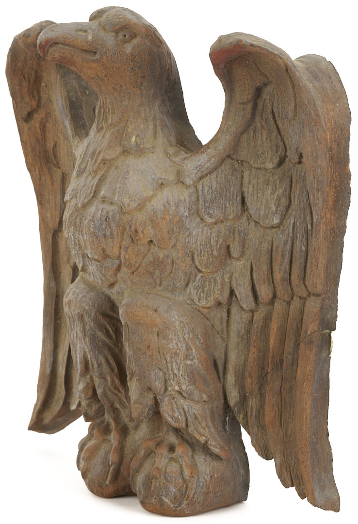 Lot 226: Carved Wooden Eagle with Outspread Wings, poss. Southern