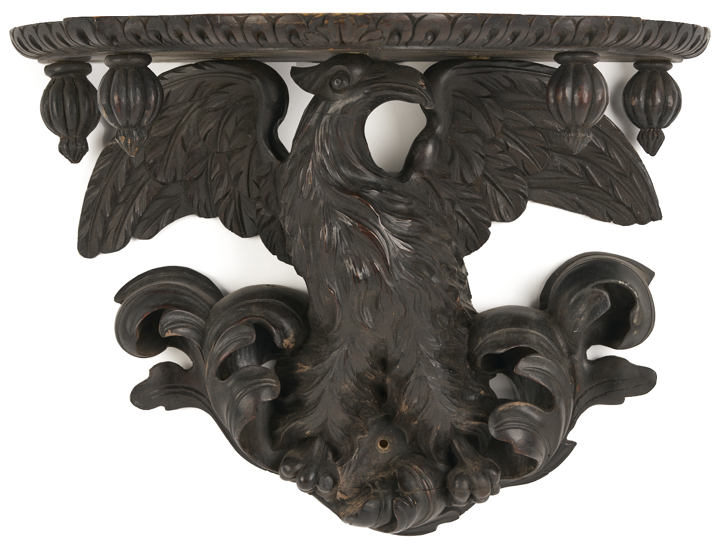 Lot 228: Federal Eagle Mahogany Wall Shelf
