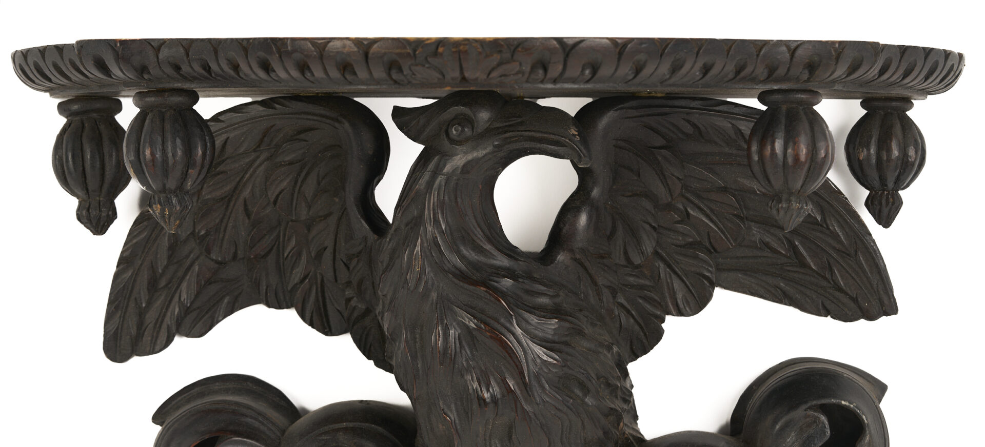Lot 228: Federal Eagle Mahogany Wall Shelf