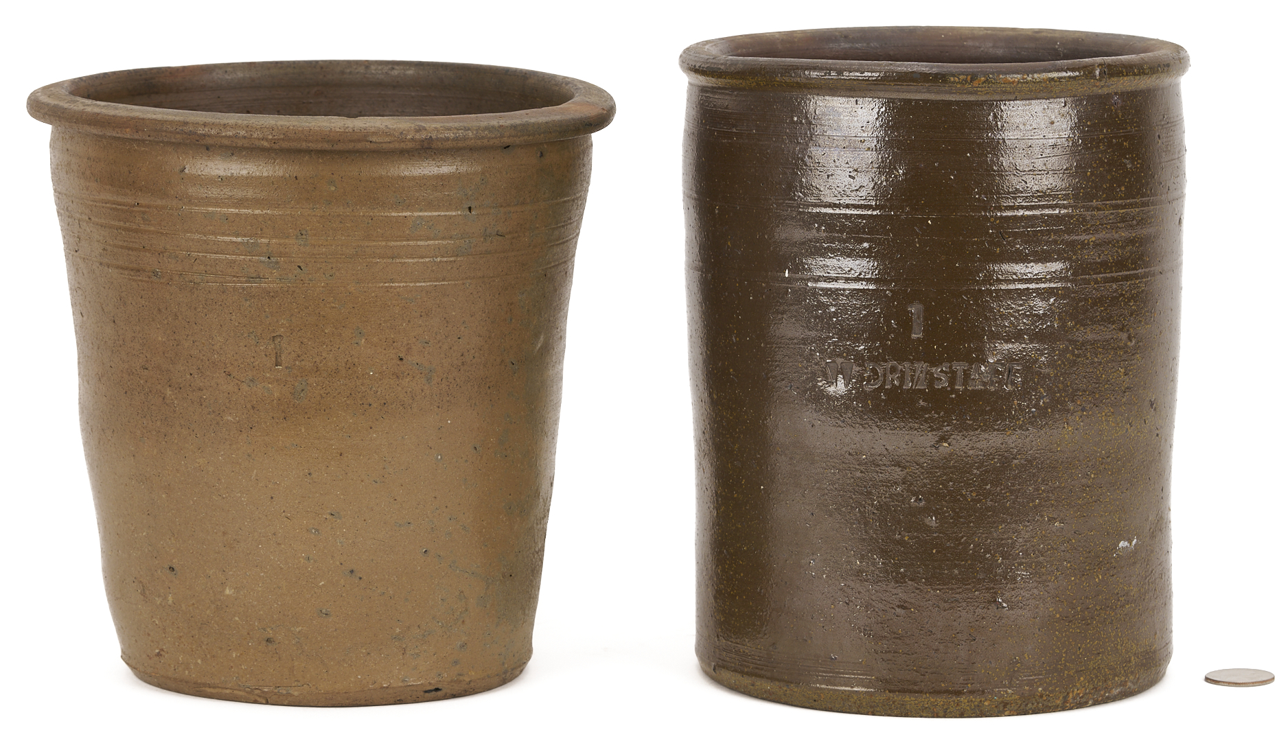 Lot 229: 2 East TN William Grindstaff Pottery Jars