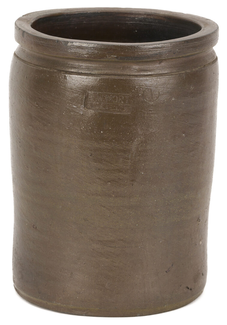 Lot 230: 3 East TN/SW VA Stoneware Jars, incl.Decker & E.W. Mort