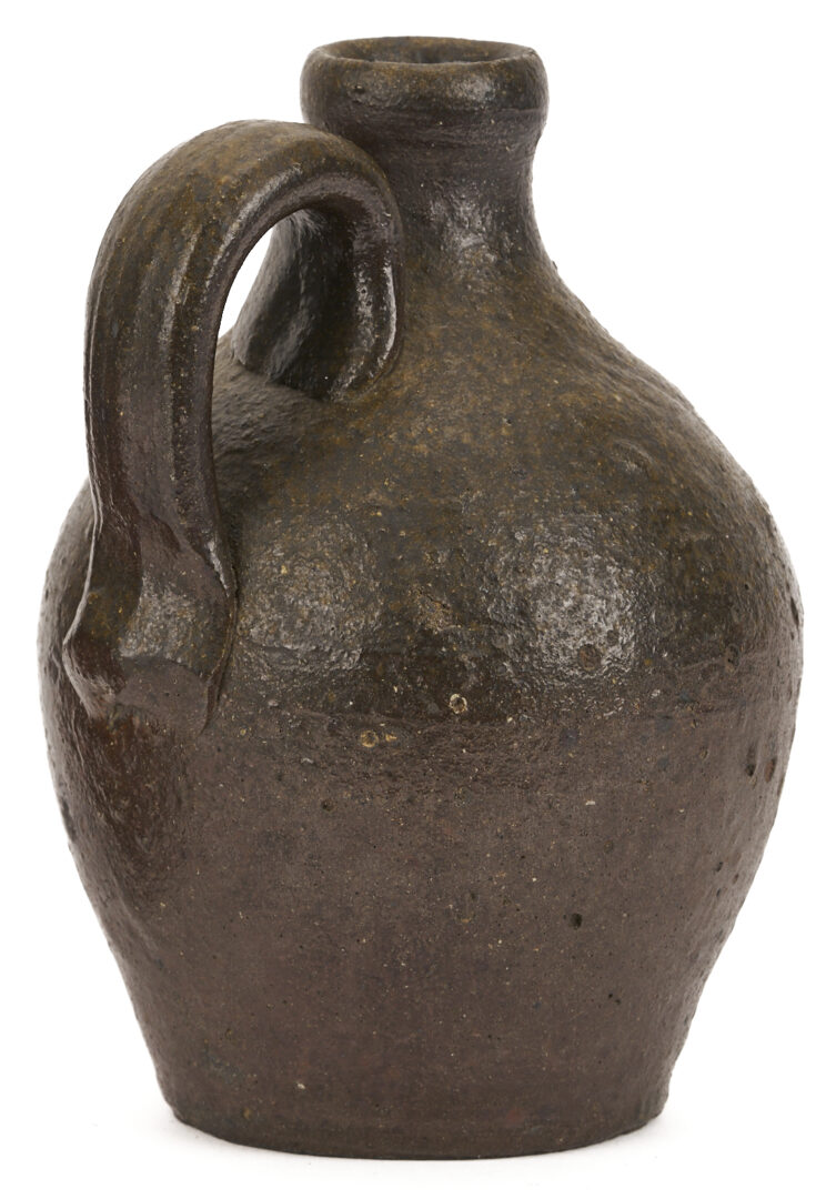 Lot 231: Two TN Minature Stoneware Pottery Forms, Bottle and Jug