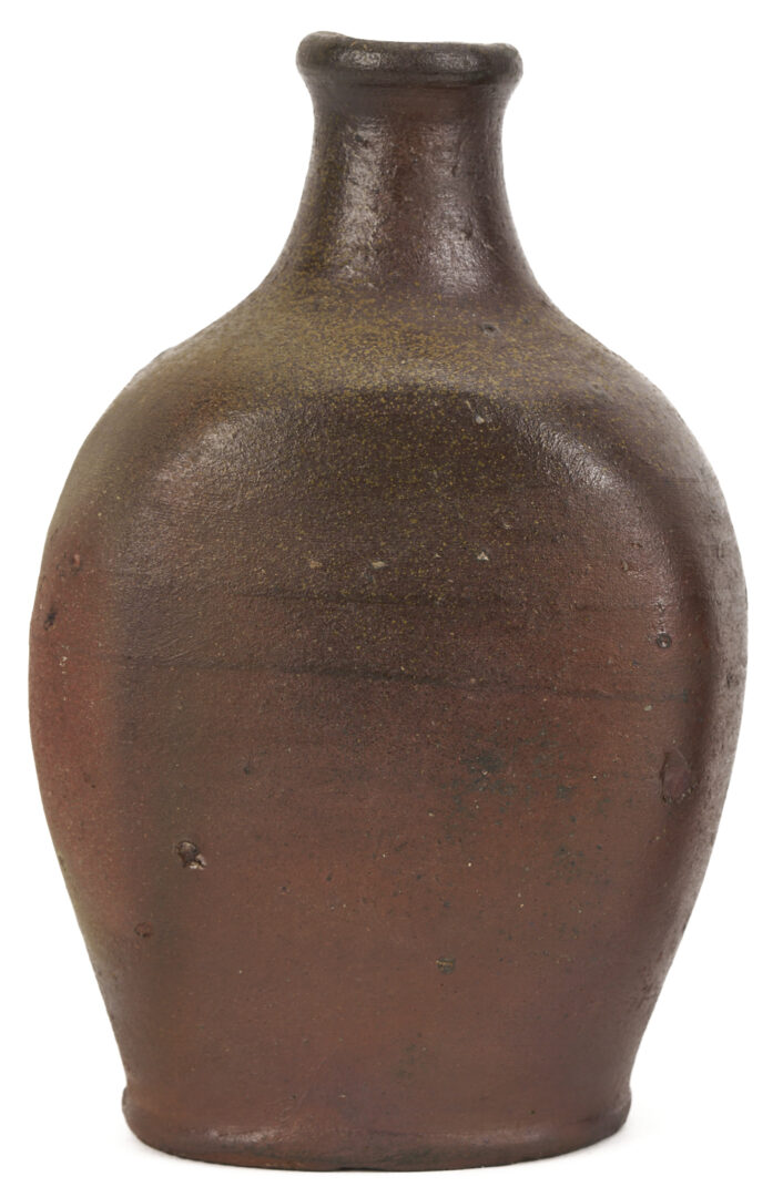 Lot 231: Two TN Minature Stoneware Pottery Forms, Bottle and Jug