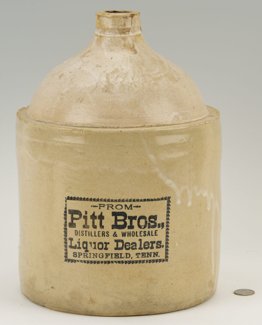 Lot 234: Pitt Bros. Springfield TN 3-Gallon Whiskey Jug