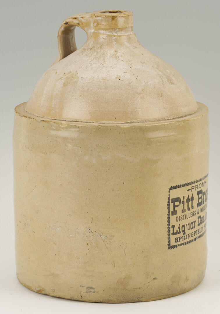 Lot 234: Pitt Bros. Springfield TN 3-Gallon Whiskey Jug