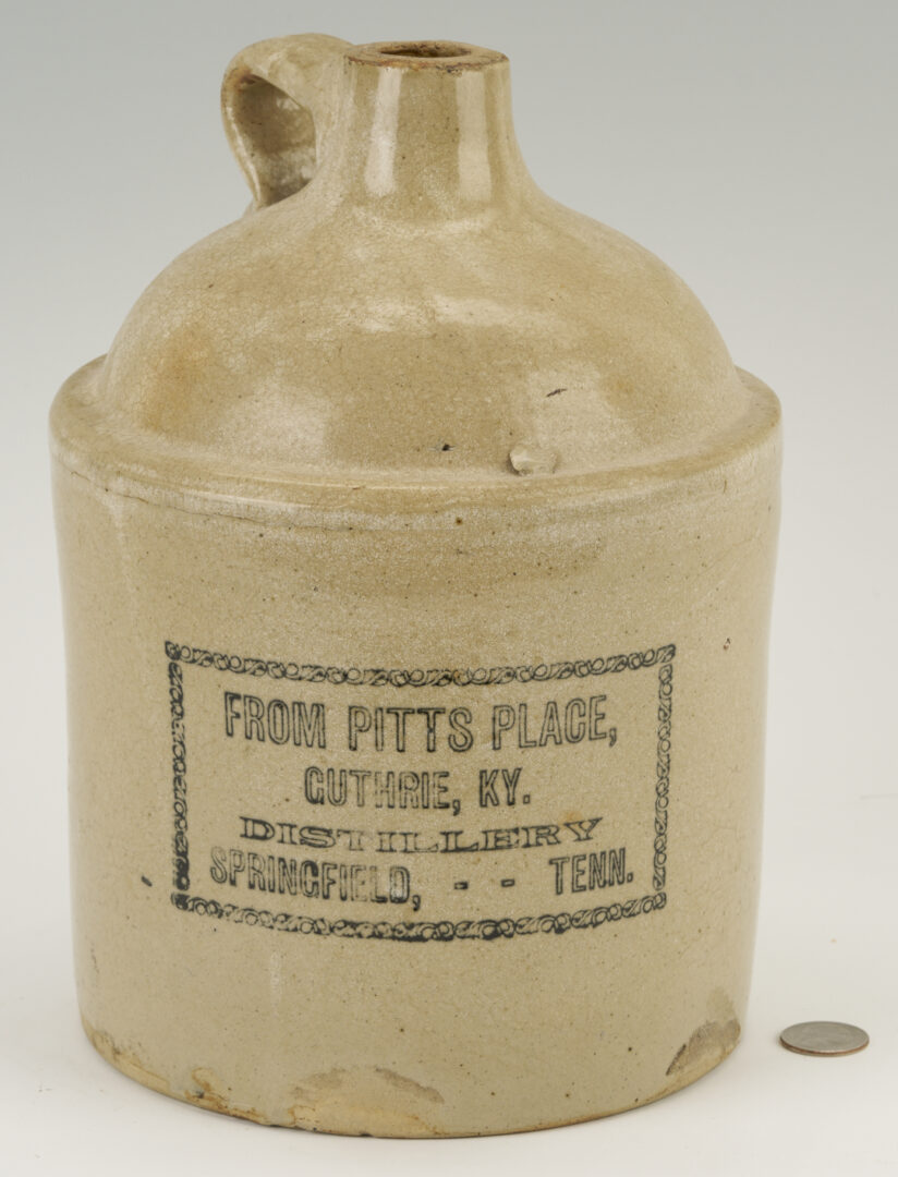 Lot 236: Pitts Place Guthrie KY/TN Whiskey Jug, 2 Gal. ; Pitt Bros.